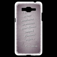 Coque Samsung Grand Prime 4G Quart d'heure Violet Citation Oscar Wilde