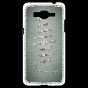 Coque Samsung Grand Prime 4G Quart d'heure vert Citation Oscar Wilde