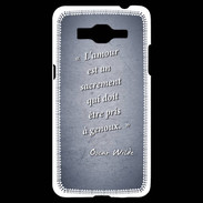 Coque Samsung Grand Prime 4G Sacrement amour Bleu Citation Oscar Wilde