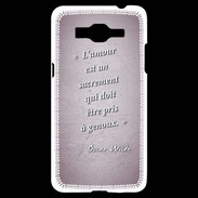 Coque Samsung Grand Prime 4G Sacrement amour Rose Citation Oscar Wilde