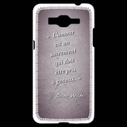 Coque Samsung Grand Prime 4G Sacrement amour Violet Citation Oscar Wilde