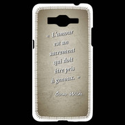 Coque Samsung Grand Prime 4G Sacrement amour Sepia Citation Oscar Wilde