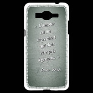Coque Samsung Grand Prime 4G Sacrement amour Vert Citation Oscar Wilde