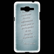 Coque Samsung Grand Prime 4G Sagesse rêves Turquoise Citation Oscar Wilde