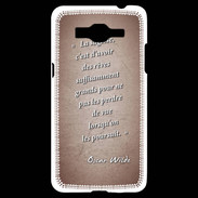 Coque Samsung Grand Prime 4G Sagesse rêves Rouge Citation Oscar Wilde