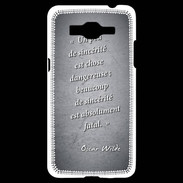 Coque Samsung Grand Prime 4G Sincérité fatale Noir Citation Oscar Wilde