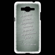 Coque Samsung Grand Prime 4G Sincérité fatale Vert Citation Oscar Wilde
