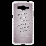 Coque Samsung Grand Prime 4G Société rêveur Rose Citation Oscar Wilde