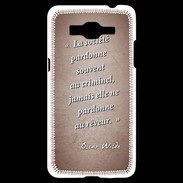 Coque Samsung Grand Prime 4G Société rêveur Rouge Citation Oscar Wilde
