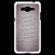 Coque Samsung Grand Prime 4G Société rêveur Violet Citation Oscar Wilde