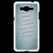Coque Samsung Grand Prime 4G Société rêveur Turquoise Citation Oscar Wilde
