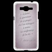Coque Samsung Grand Prime 4G Spectateur Rose Citation Oscar Wilde