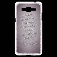 Coque Samsung Grand Prime 4G Spectateur Violet Citation Oscar Wilde