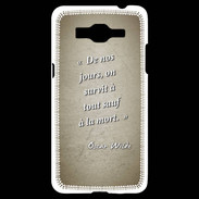 Coque Samsung Grand Prime 4G Survie mort Sepia Citation Oscar Wilde