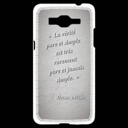 Coque Samsung Grand Prime 4G Vérité pure Gris Citation Oscar Wilde