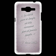 Coque Samsung Grand Prime 4G Vérité pure Rose Citation Oscar Wilde