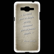 Coque Samsung Grand Prime 4G Vérité pure Sepia Citation Oscar Wilde