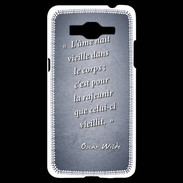 Coque Samsung Grand Prime 4G Ame nait Bleu Citation Oscar Wilde