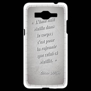 Coque Samsung Grand Prime 4G Ame nait Gris Citation Oscar Wilde