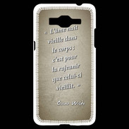 Coque Samsung Grand Prime 4G Ame nait Sepia Citation Oscar Wilde