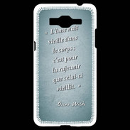 Coque Samsung Grand Prime 4G Ame nait Turquoise Citation Oscar Wilde