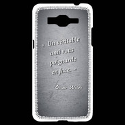 Coque Samsung Grand Prime 4G Ami poignardée Noir Citation Oscar Wilde