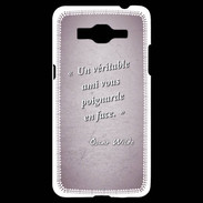 Coque Samsung Grand Prime 4G Ami poignardée Rose Citation Oscar Wilde