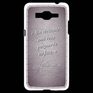 Coque Samsung Grand Prime 4G Ami poignardée Violet Citation Oscar Wilde