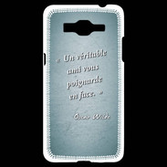 Coque Samsung Grand Prime 4G Ami poignardée Turquoise Citation Oscar Wilde
