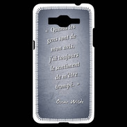 Coque Samsung Grand Prime 4G Avis gens Bleu Citation Oscar Wilde