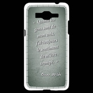 Coque Samsung Grand Prime 4G Avis gens Vert Citation Oscar Wilde