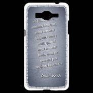 Coque Samsung Grand Prime 4G Bons heureux Bleu Citation Oscar Wilde