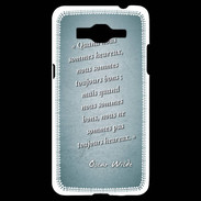 Coque Samsung Grand Prime 4G Bons heureux Turquoise Citation Oscar Wilde