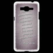 Coque Samsung Grand Prime 4G Bons heureux Violet Citation Oscar Wilde