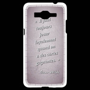 Coque Samsung Grand Prime 4G Cartes gagnantes Rose Citation Oscar Wilde