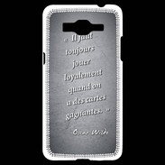 Coque Samsung Grand Prime 4G Cartes gagnantes Noir Citation Oscar Wilde