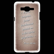 Coque Samsung Grand Prime 4G Cartes gagnantes Rouge Citation Oscar Wilde