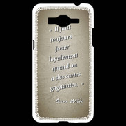 Coque Samsung Grand Prime 4G Cartes gagnantes Sepia Citation Oscar Wilde