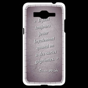 Coque Samsung Grand Prime 4G Cartes gagnantes Violet Citation Oscar Wilde