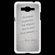 Coque Samsung Grand Prime 4G Choix ennemis Gris Citation Oscar Wilde