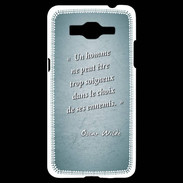 Coque Samsung Grand Prime 4G Choix ennemis Turquoise Citation Oscar Wilde