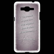 Coque Samsung Grand Prime 4G Choix ennemis Violet Citation Oscar Wilde