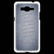 Coque Samsung Grand Prime 4G Croire Bleu Citation Oscar Wilde