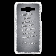 Coque Samsung Grand Prime 4G Croire Noir Citation Oscar Wilde