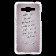 Coque Samsung Grand Prime 4G Croire Rose Citation Oscar Wilde