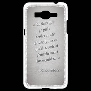 Coque Samsung Grand Prime 4G Croire Gris Citation Oscar Wilde
