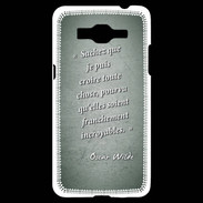 Coque Samsung Grand Prime 4G Croire Vert Citation Oscar Wilde