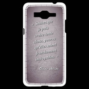 Coque Samsung Grand Prime 4G Croire Violet Citation Oscar Wilde