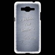 Coque Samsung Grand Prime 4G Définir Bleu Citation Oscar Wilde