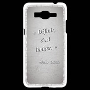 Coque Samsung Grand Prime 4G Définir Gris Citation Oscar Wilde